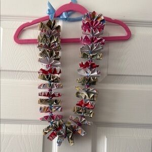 Handmade Colorful Kids Paper Lei Necklace
